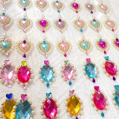 Sparkling Rhinestone Stickers, Perfect for DIY Crafts and Makeup