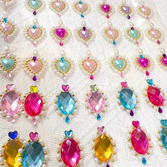 Sparkling Rhinestone Stickers, Perfect for DIY Crafts and Makeup