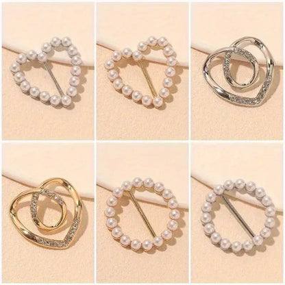 6pcs Sparkling Rhinestone Hollow T-Shirt Clips