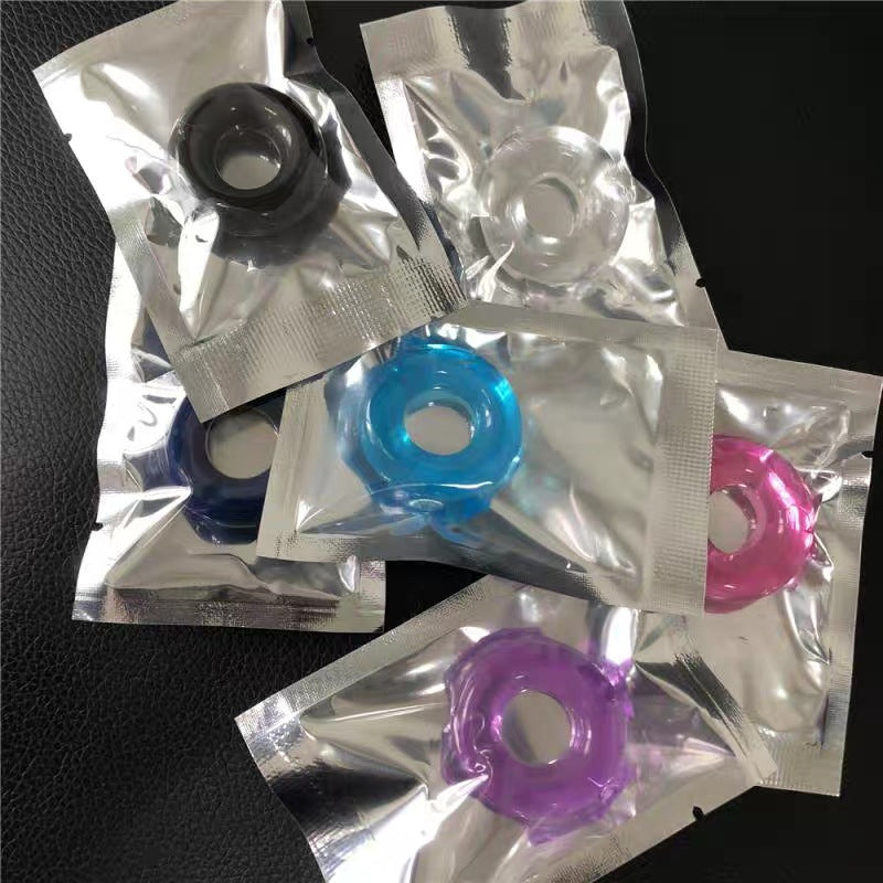 【10 Pcs】Men's Colorful Silicone Crystal Ring for Prolonged Duration