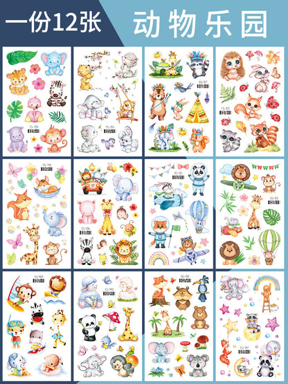 Cartoon Glitter Tattoo Stickers