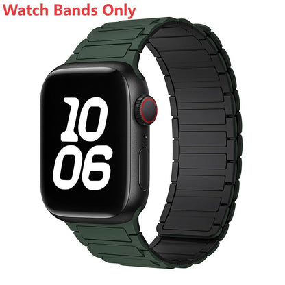 Silicone Magnetic Loop Watch Band For Apple Watch