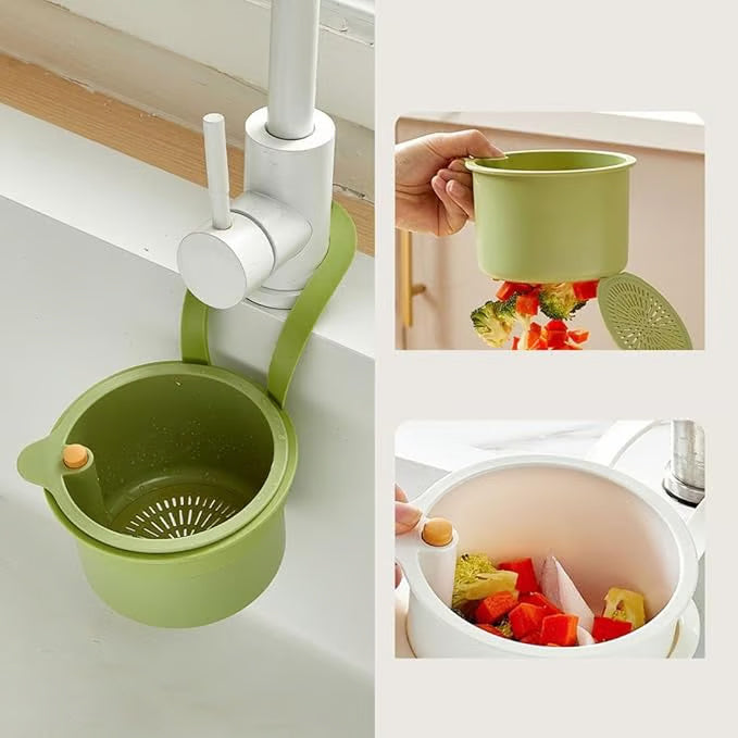 Hanging Sink Drain Basket with Bottom Release