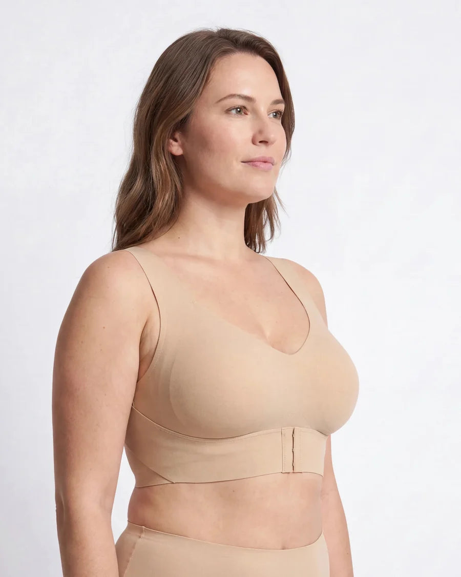 Front Closure Cross-Back Wireless Posture Bra