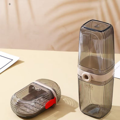 Travel Cup & Soap Box Set – 2-in-1 for Trips & Hotel Stays