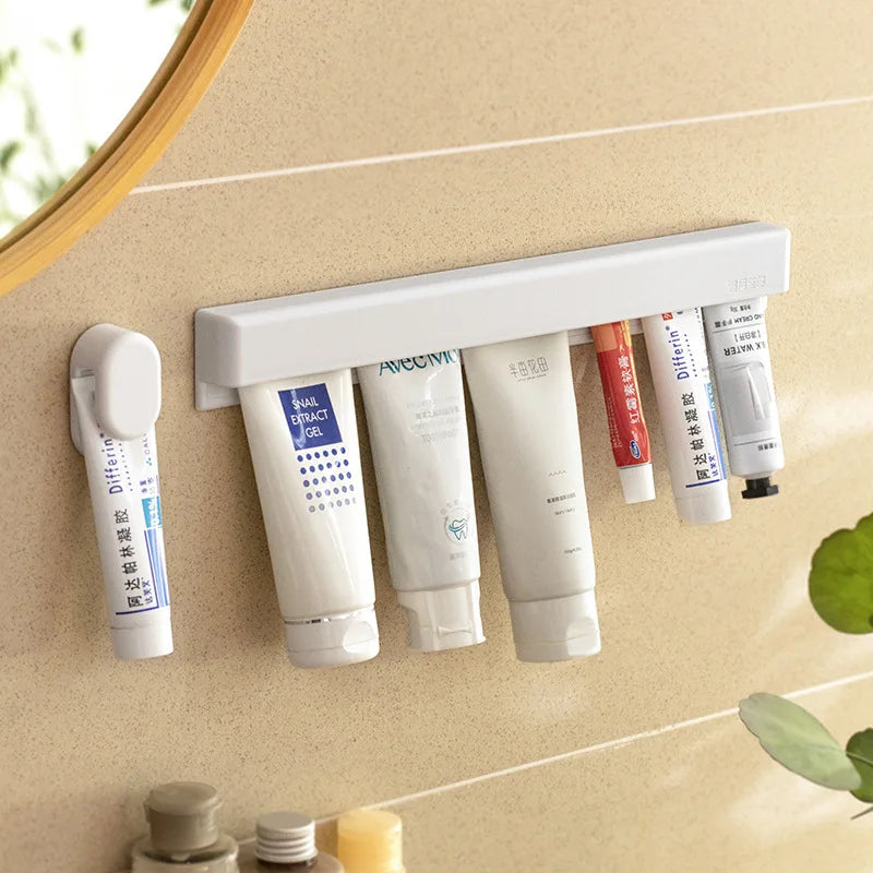 Toothpaste Clip – No-Drill Wall Mount with Squeezer