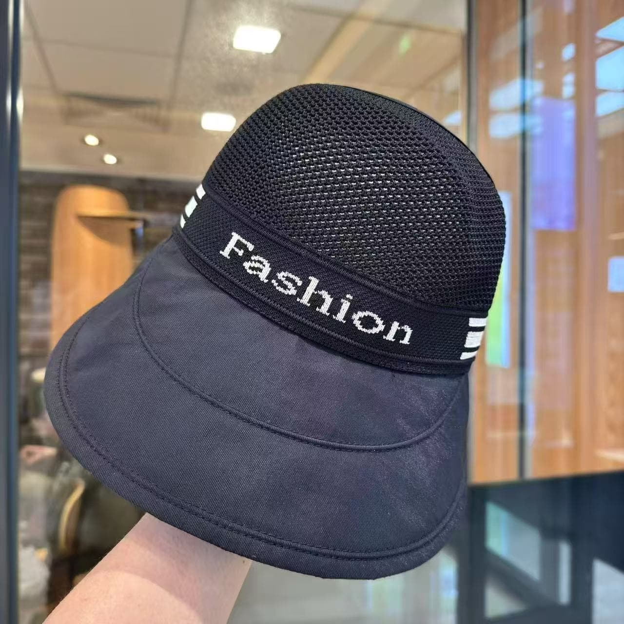 🌴 Women's Trendy Breathable Sun Bucket Hat – Side Clips for Face Mask, UV Protection & Foldable