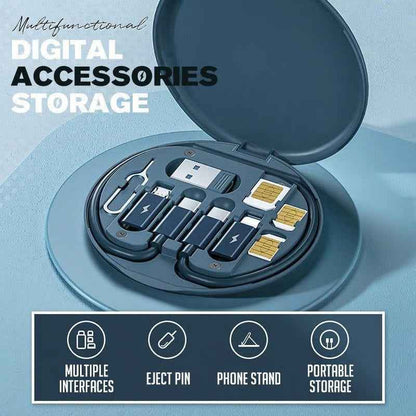 5-in-1 Portable Cable Adapter Storage Box Set