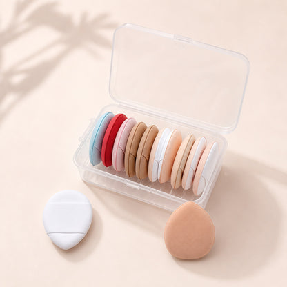 🧽10Pcs Mini Teardrop Makeup Sponge – Wet & Dry Use, Non-Absorbent, Smooth Application, Saves Foundation, Great for Daily Makeup