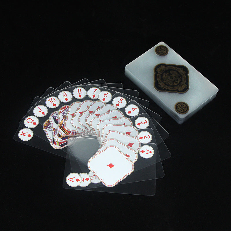 Creative transparent plastic poker cards, waterproof PVC poker cards