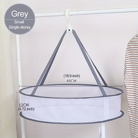 Multifunctional Folding Clothes Drying Basket, Flat Drying Net, Prevents Clothes from Distorting