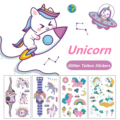 Cartoon Glitter Tattoo Stickers