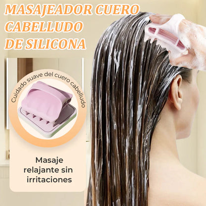 Silicone Scalp Massager – Wet & Dry Use, Shampoo Helper, Office Stress Reliever