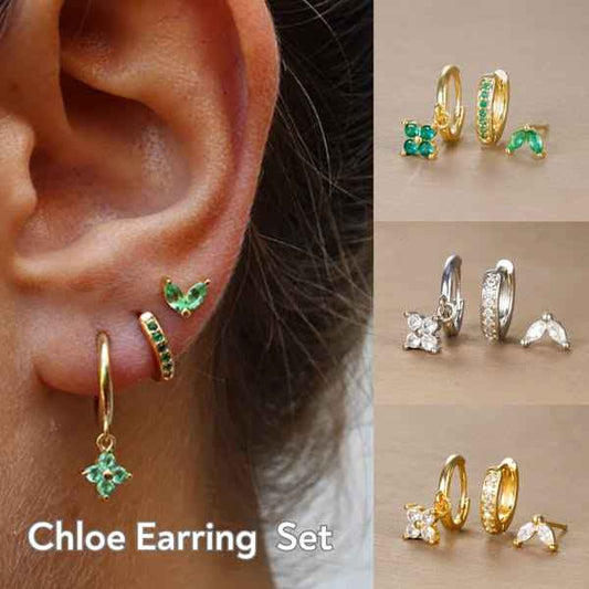 Rhinestone Earring Set – Hoops & Studs, Sparkling