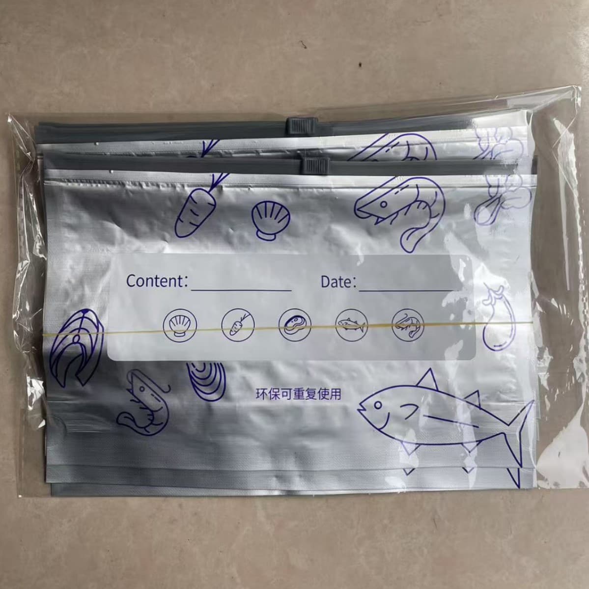Reusable Aluminum Foil Sealable Storage Bags – Airtight & Moisture-Proof, Perfect for Fridge, Travel & Organization