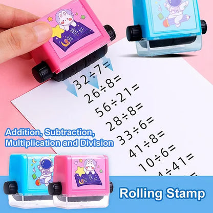 Addition-Subtraction Wheel Stamp & Multiplication-Division Practice Math Stamp
