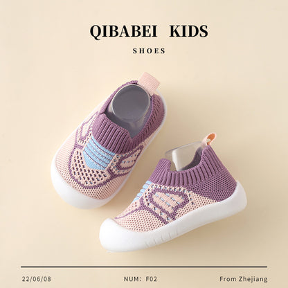 👶Baby Non-Slip Shoes – Breathable Mesh, Rubber Sole, for Home & Outings