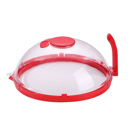 Microwave Splatter Cover with Steamer – Clear, Built-in Steaming Tray