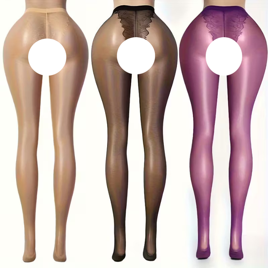 Plus Size Women's Sexy See-Through Pantyhose
