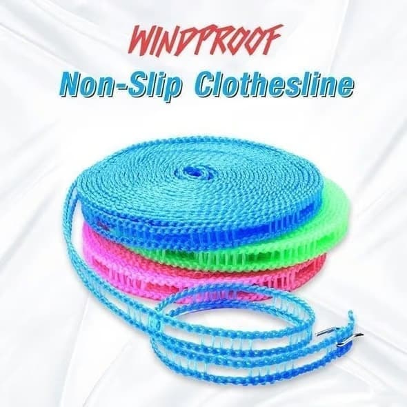 💨 Windproof Non-Slip Clothesline – Stays in Place, Clothes Won’t Slide, Perfect for Outdoor Drying