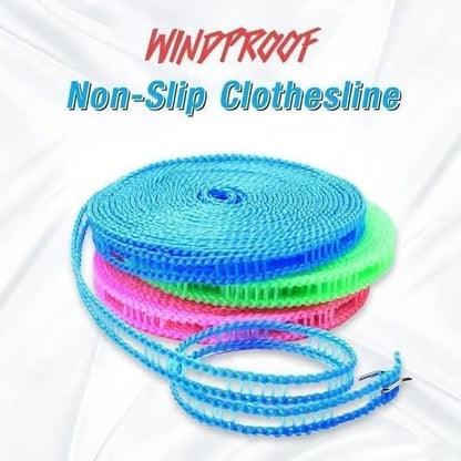 💨 Windproof Non-Slip Clothesline – Stays in Place, Clothes Won’t Slide, Perfect for Outdoor Drying