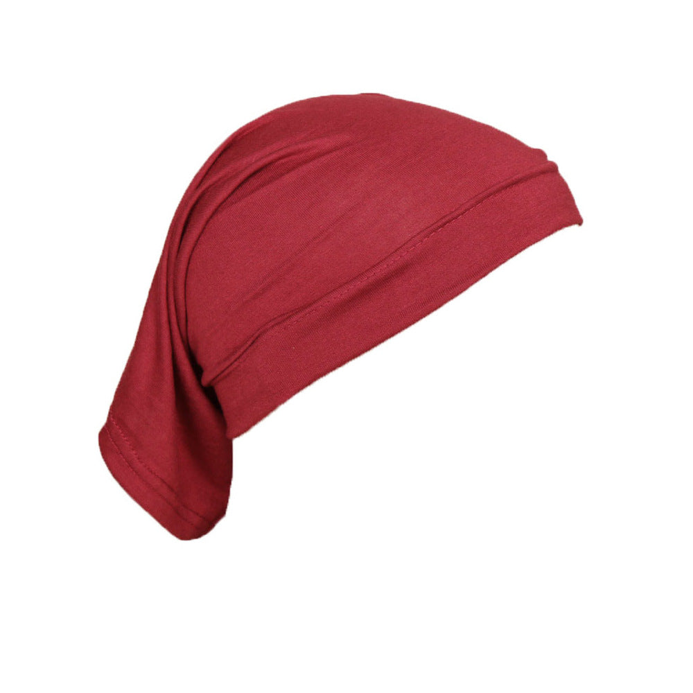 Modal Solid Color Tube Cap & Hijab Underscarf for Women – Soft Mercerized Cotton Inner Hijab Cap