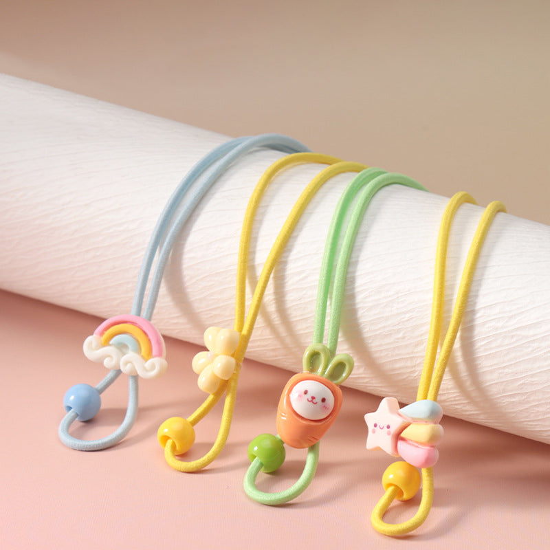 Kids Cartoon Glasses Neck Strap Anti-Lost Holder, Adjustable Elastic Fun Design for Children