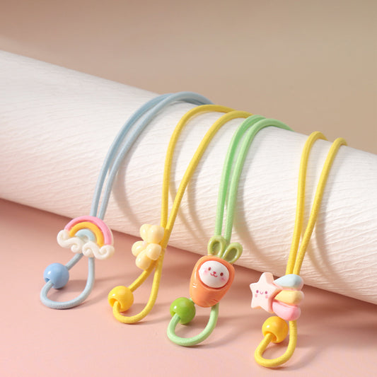 Kids Cartoon Glasses Neck Strap Anti-Lost Holder, Adjustable Elastic Fun Design for Children