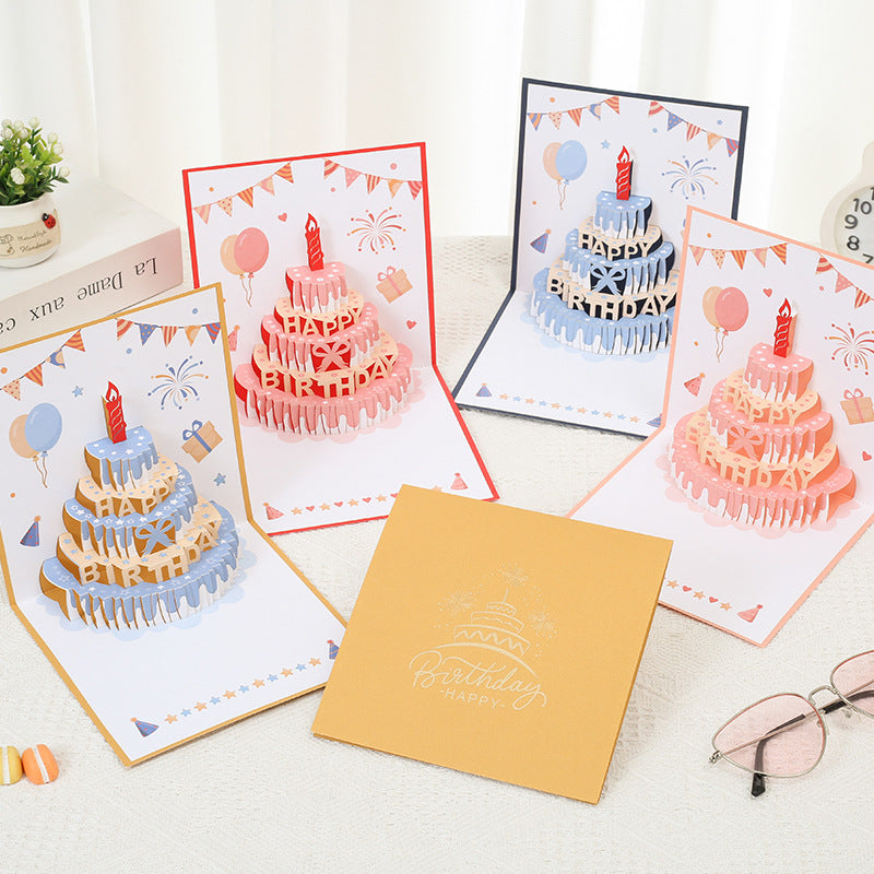 3D Pop-Up Birthday Card with Colorful Music & LED Lights