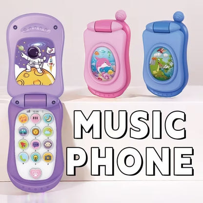 Fun Cartoon Music Flip Phone Toy