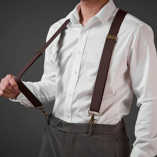 Adjustable X-Type Unisex Four-Clip Suspenders