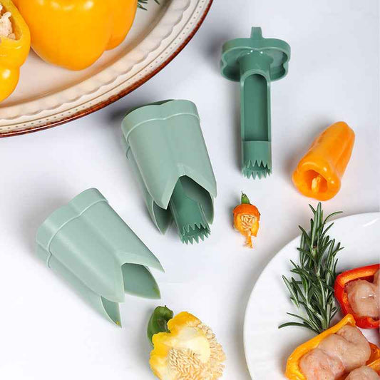 2-in-1 Pepper Corer – One Press, No Mess