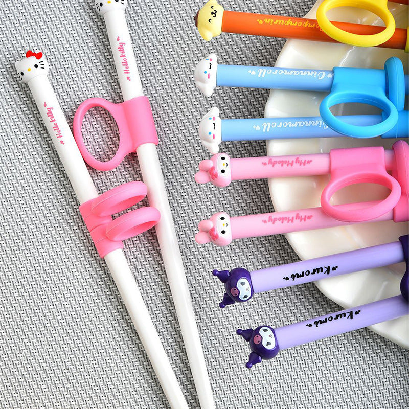 Sanrio for Kuromi & My Melody Cute Cartoon Chopsticks-Aids Proper Chopstick Grip