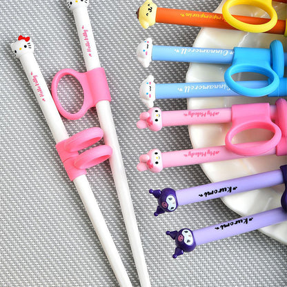 Sanrio for Kuromi & My Melody Cute Cartoon Chopsticks-Aids Proper Chopstick Grip