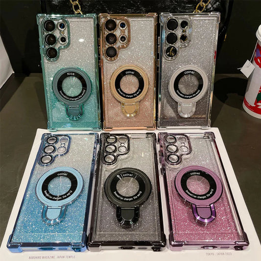 Glossy Gradient Magnetic Phone Cases for Samsung