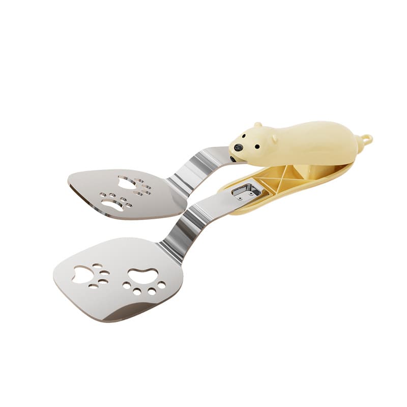🍳 2-in-1 Lockable Oil-Draining Spatula Tongs 🔥