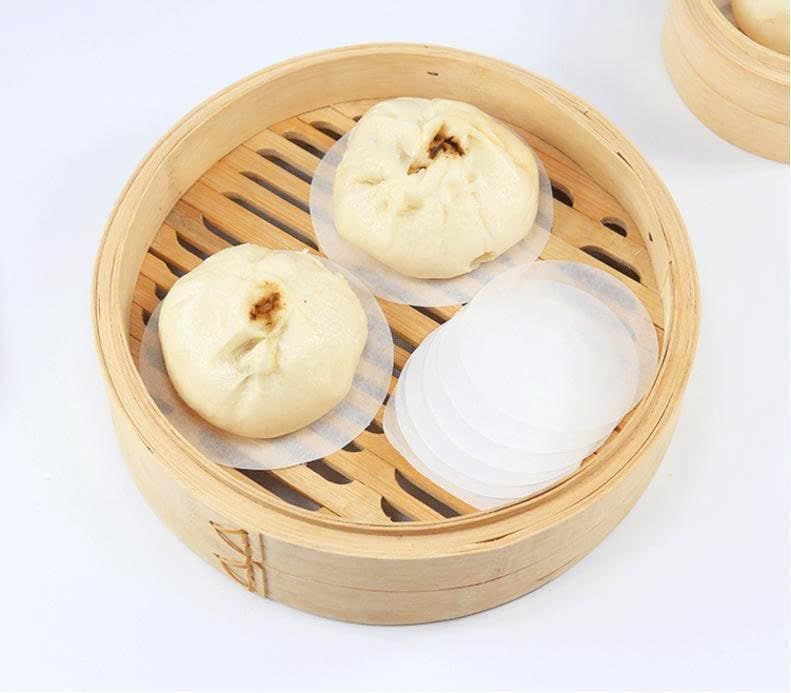 Non-Stick Steamer Paper – Grease-Proof & Tear-Resistant, Perfect for Dumplings & Pastries, Multiple Sizes Available