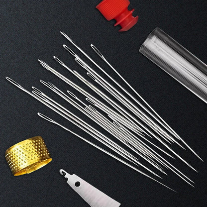34PCS Durable Big Eye Needles Set – Ideal for Sewing, Embroidery & Repairs