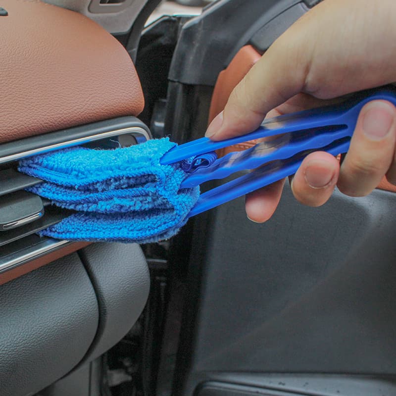 3-in-1 Blinds & AC Vent Cleaning Brush with Microfiber Sleeves – Multipurpose Dust Remover Tool