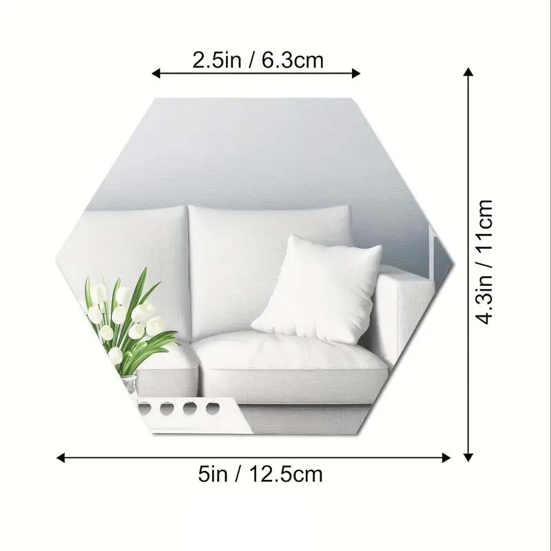 Hexagon Acrylic Wall Mirror