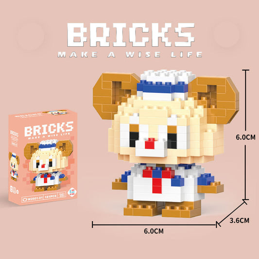 Cartoon Figurine Building Blocks