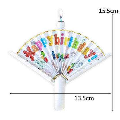 🎂Time-Delay Magic Blooming Candle – Lights & Opens Into a Fan