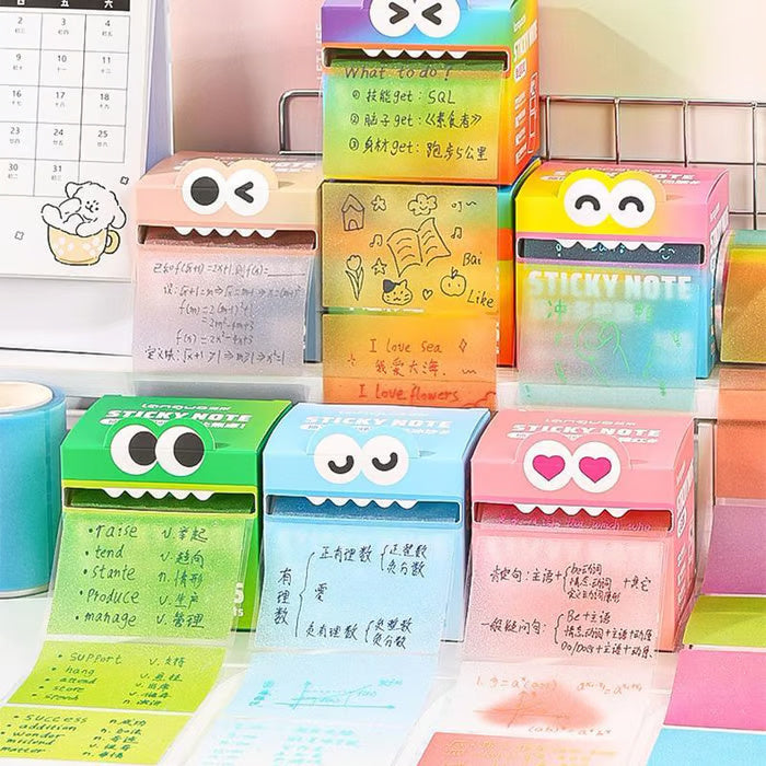 Cute Monster Pattern Sticky Labels Note