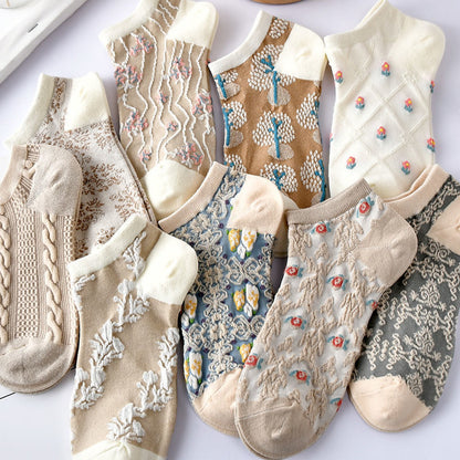 women's retro fashion cotton socks
