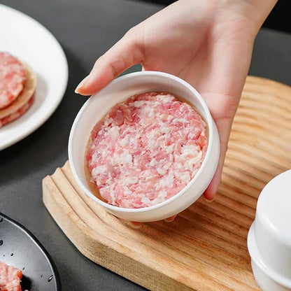 🍔🥩Round Hamburger Press – Perfect for Beef Patties, Shrimp Cakes, Stuffing Pancakes & Dough Wrappers, Quick & Even Pressing