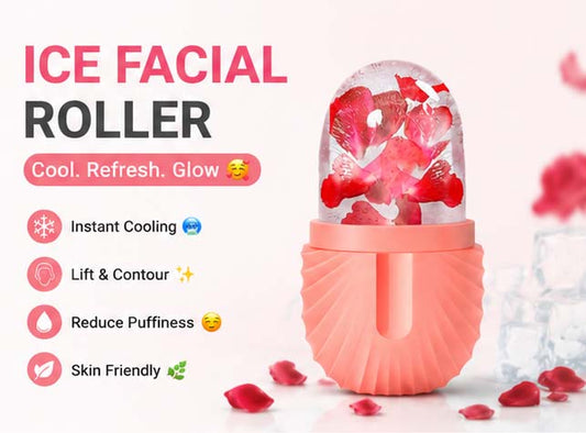 Reusable Ice Facial Roller – Cooling Face & Eye Massager