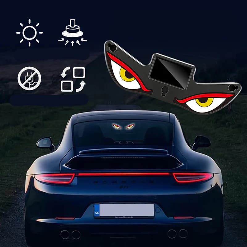 👿Solar Devil's Eye Car Light – Multi-Mode, Vibration & Light Sensor, Auto-On