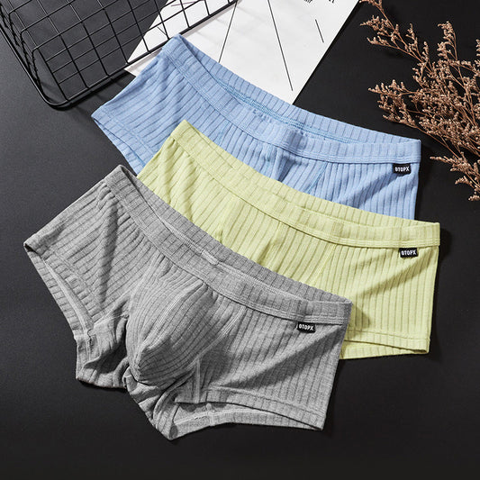 Men's U-shaped low-rise woven yarn briefs