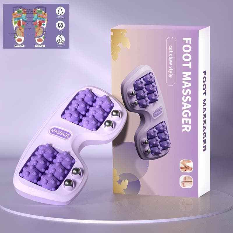 💜Portable Dual Foot Massage Roller – Dual Rolling Heads for Deep Tissue Massage, Non-Slip & Lightweigh