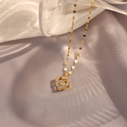 Ocean Heart Golden Love Necklace